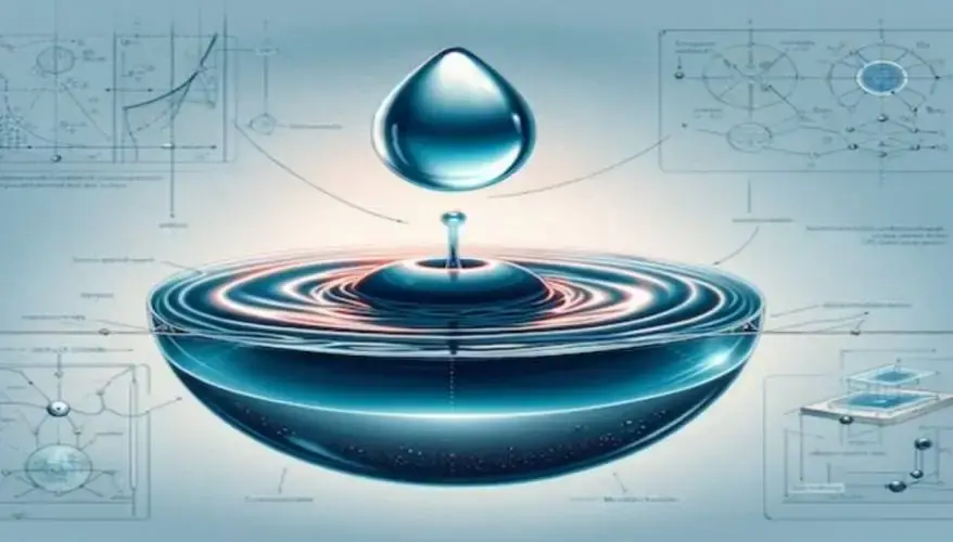 Waterdrop due to surface Tension