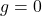 g = 0