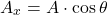 \[A_x=A\cdot \cos{\theta}\]