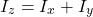 \[I_z = I_x + I_y\]