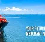 A container ship in the ocean with the words your future in mega way, featured in a STEM Magazine.