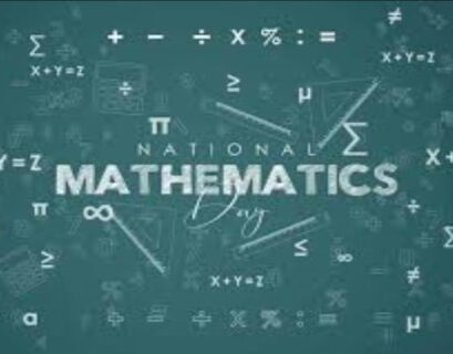 National day of mathematics on a green background.