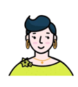 An illustration of a woman wearing a green shirt featured in the STEM Magazine.
