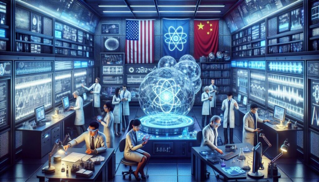 A group of scientists working in a lab.