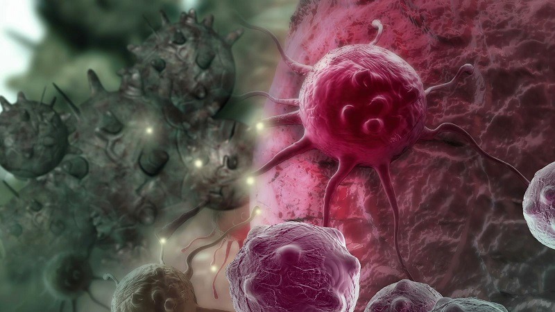 3d illustration Of A Damaged And Disintegrating Cancer Cell
