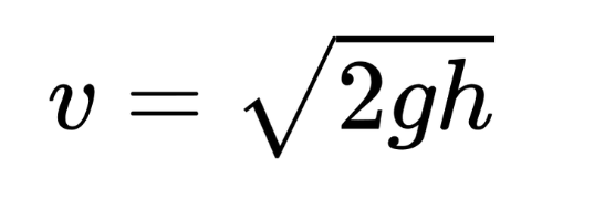 equation to calculate speed of coaster