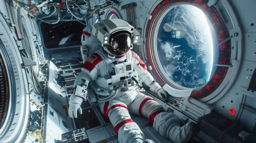 Confined space in ISS