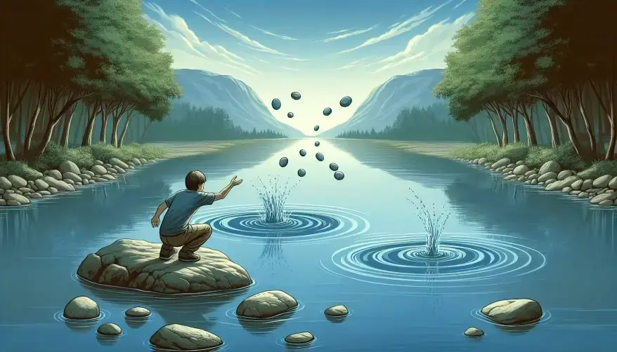 Ripples spread out