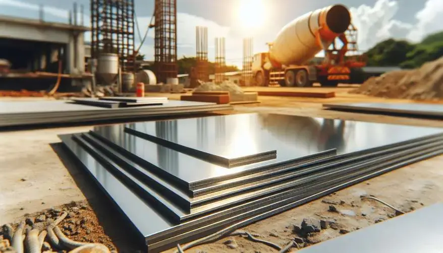 Metal plates used in construction expand in summer