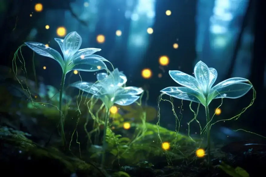 Flowers and organism having Bioluminescent
