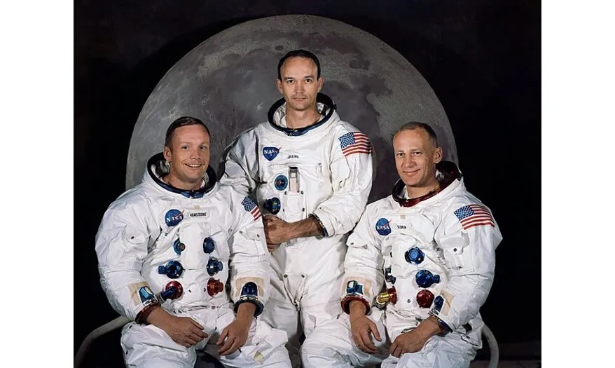 Apollo 11 crew portrait, key historic event in July